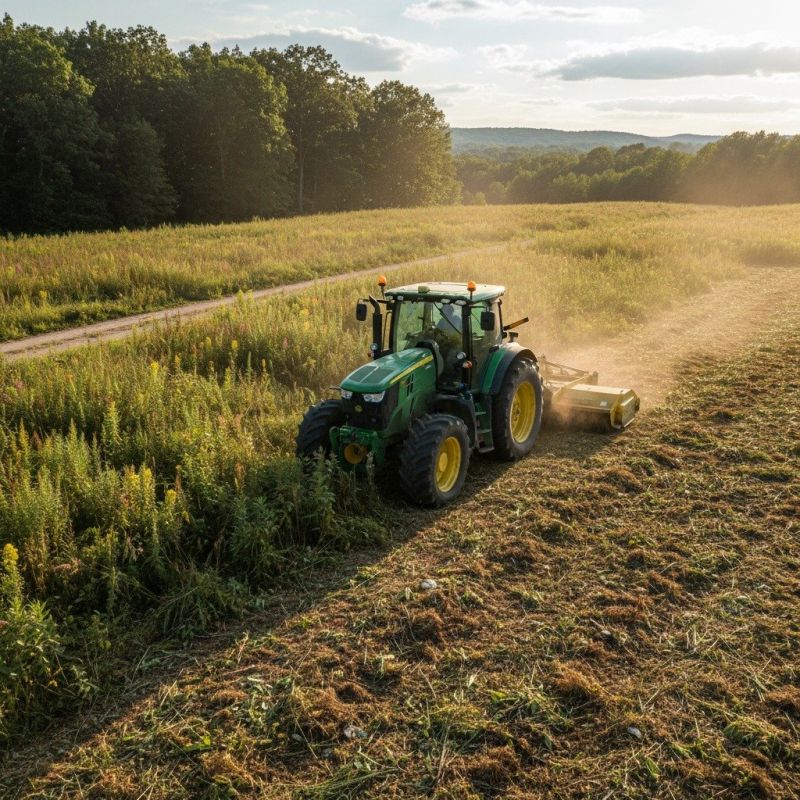 Tractor Mowing detail